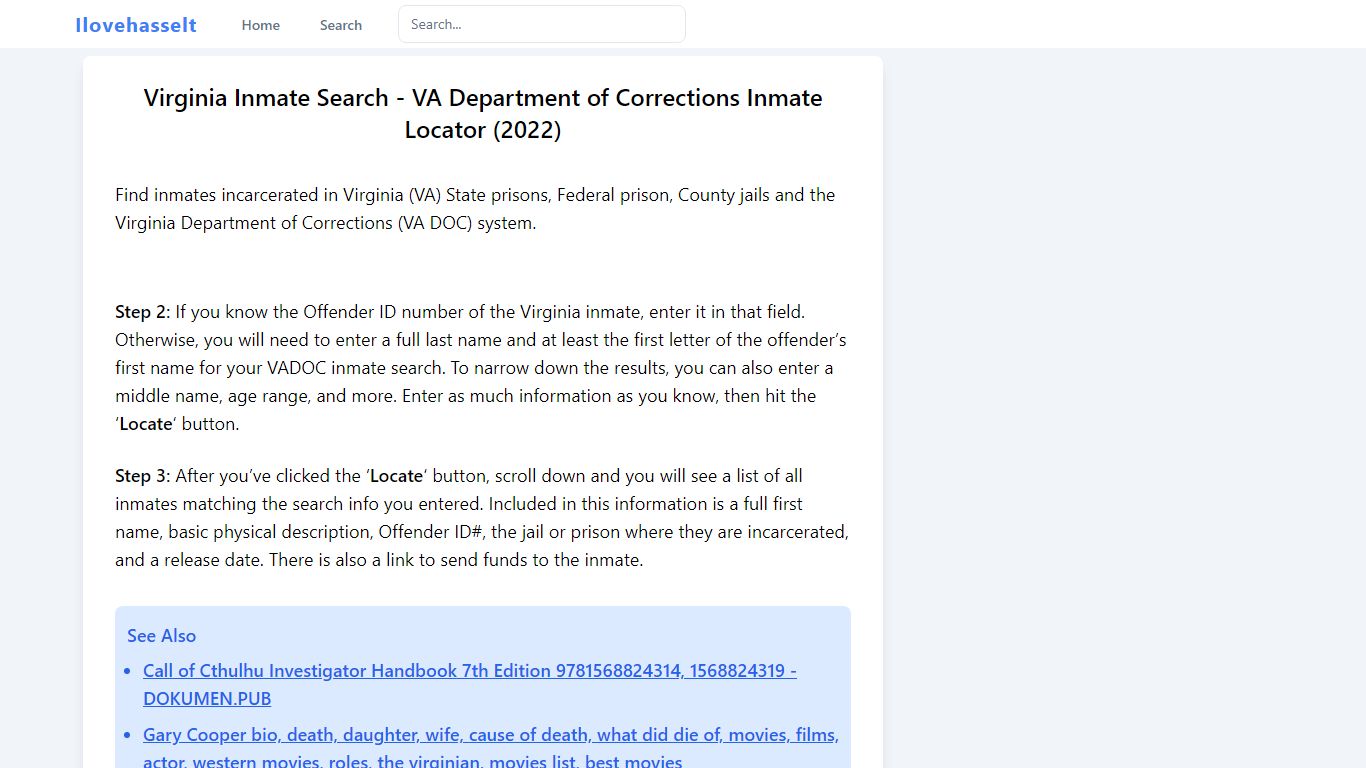 Virginia Inmate Search - VA Department of Corrections Inmate Locator (2022)